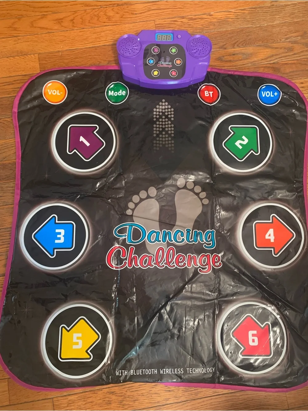 VGUC+ Flooyes brand Dancing Challenge Kids Dance Mat - Black/Purple